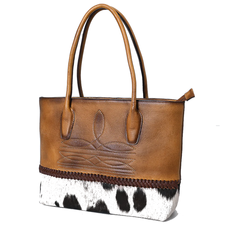 Cowhide & Leather Tote