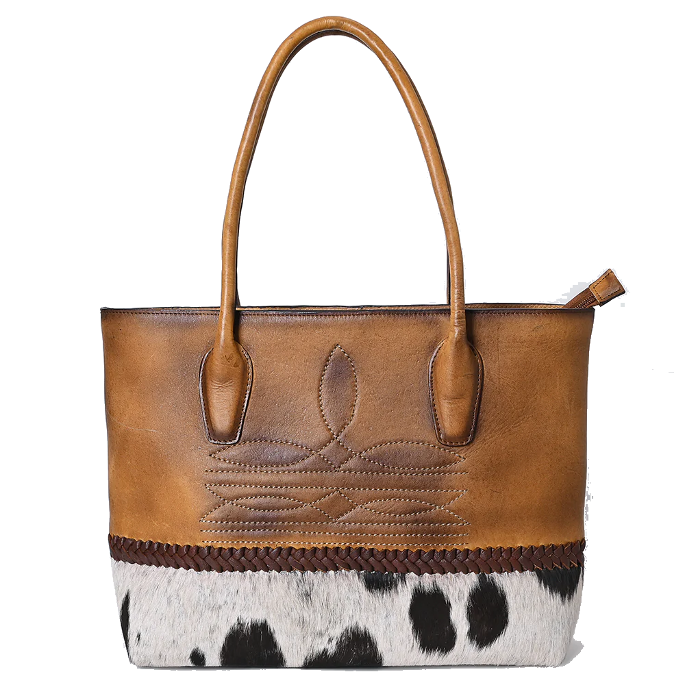 Cowhide & Leather Tote
