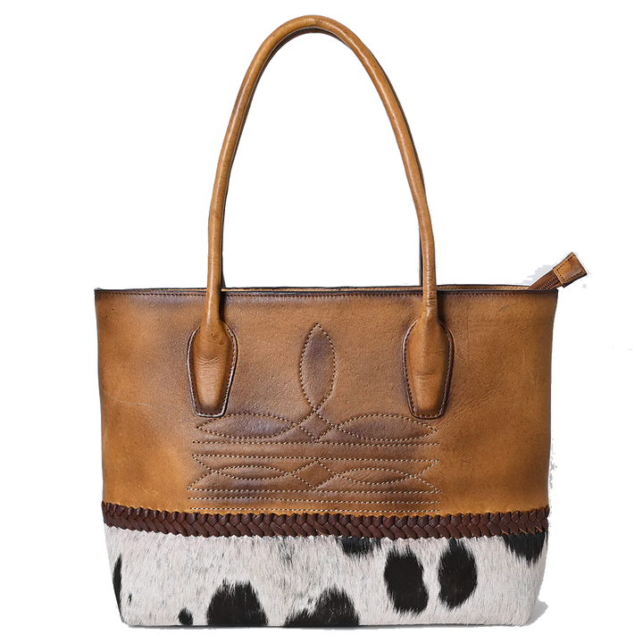 Cowhide & Leather Tote