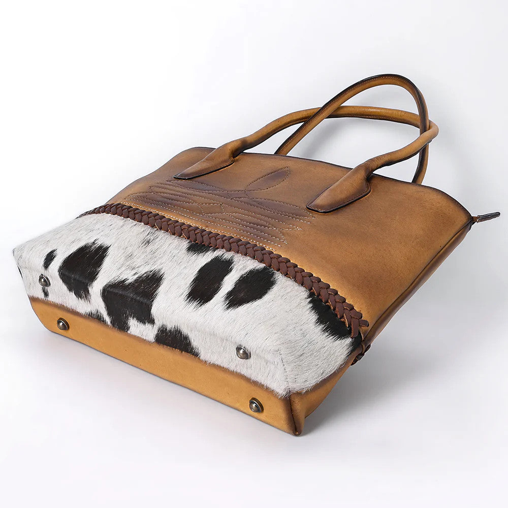 Cowhide & Leather Tote