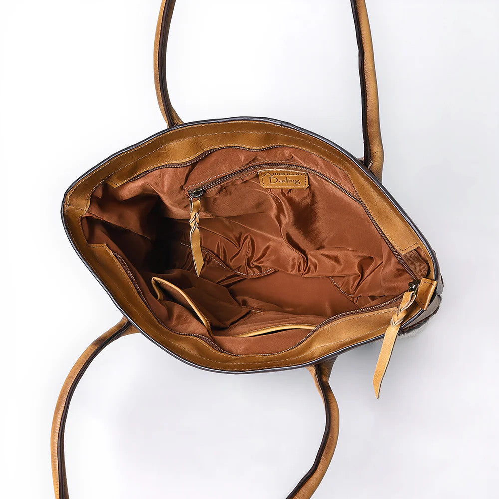 Cowhide & Leather Tote