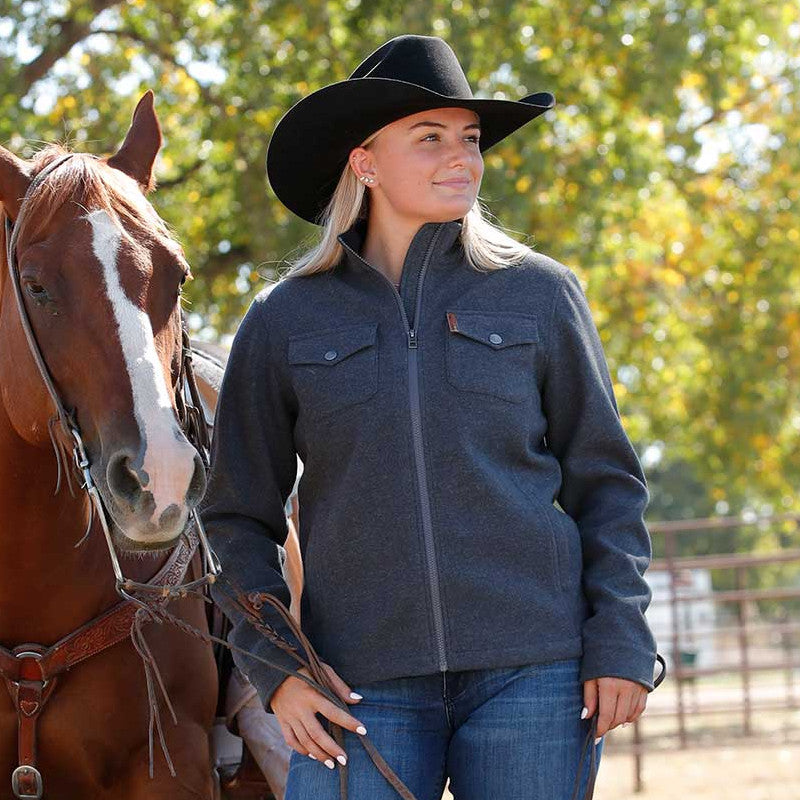 Women's Charcoal Shirt Jacket