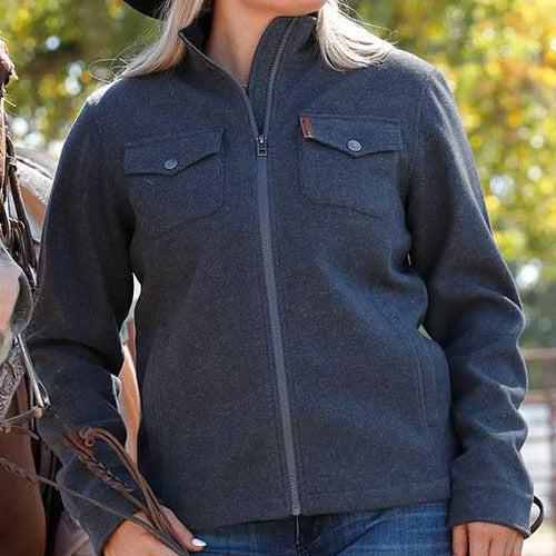 Women's Charcoal Shirt Jacket