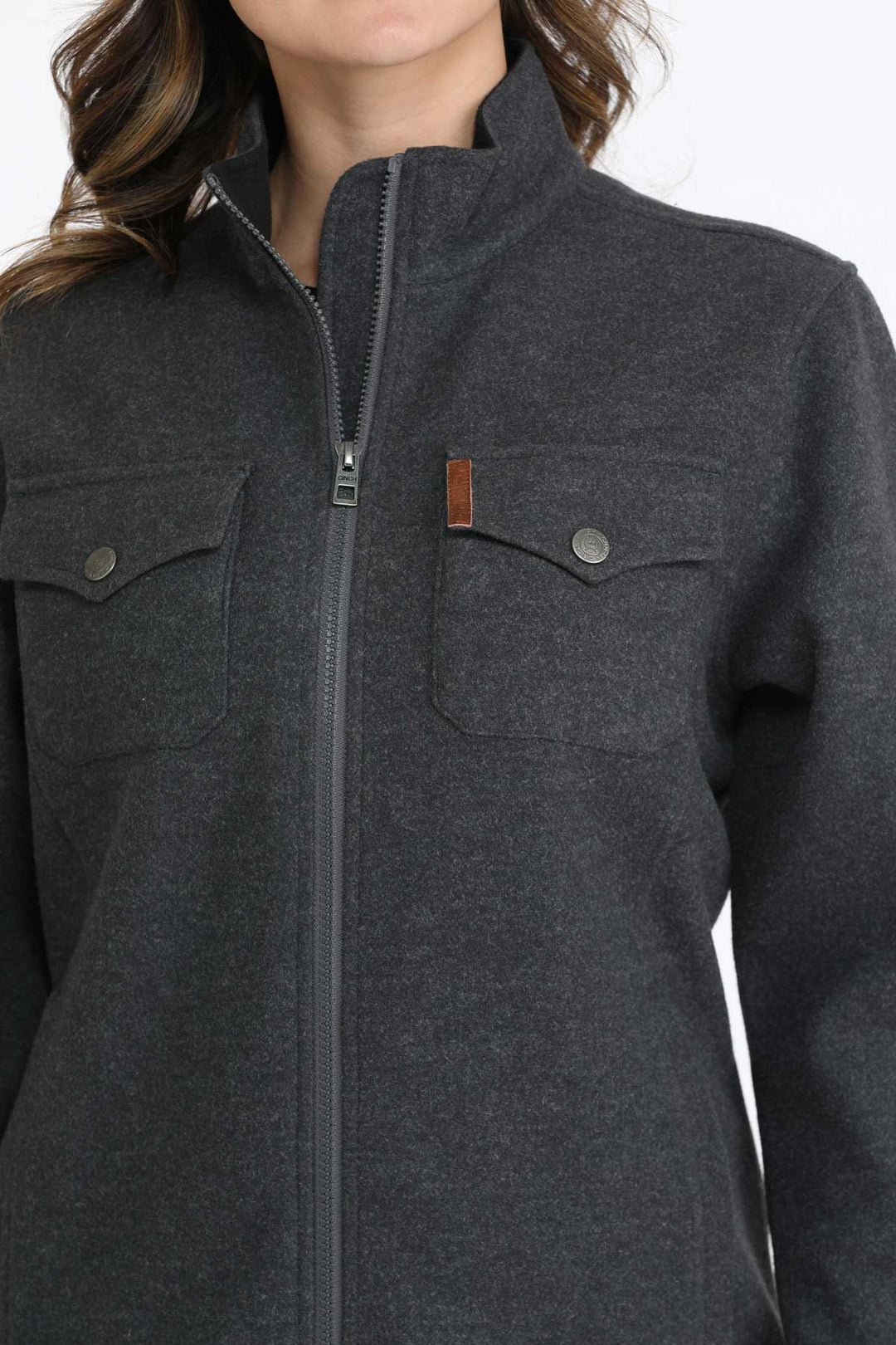 Women's Charcoal Shirt Jacket