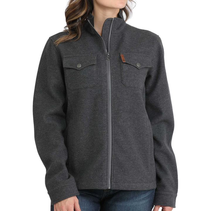 Women's Charcoal Shirt Jacket