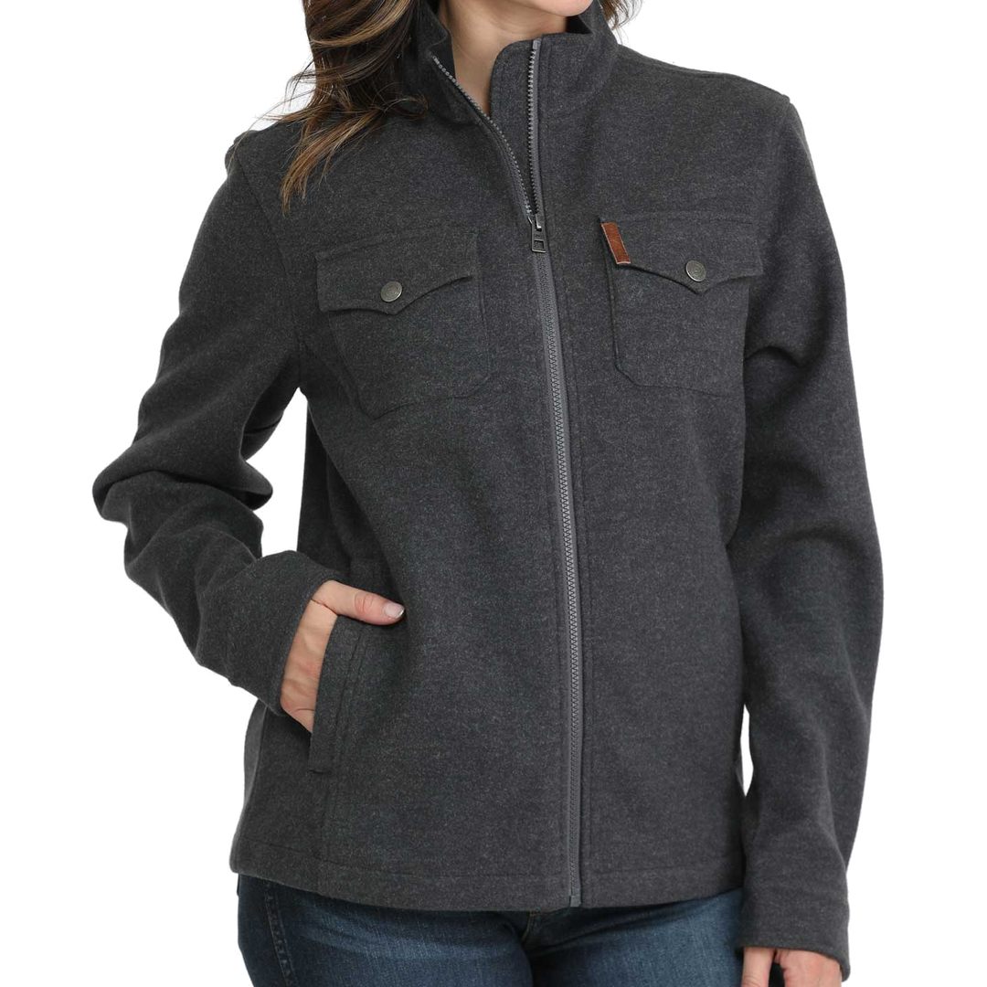 Women's Charcoal Shirt Jacket
