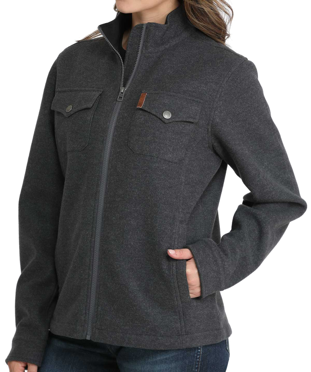 Women's Charcoal Shirt Jacket