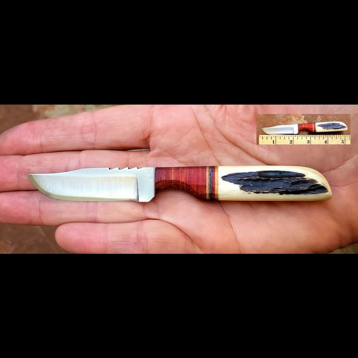 2" Blade Mini Rosewood & Bone Handle Knife