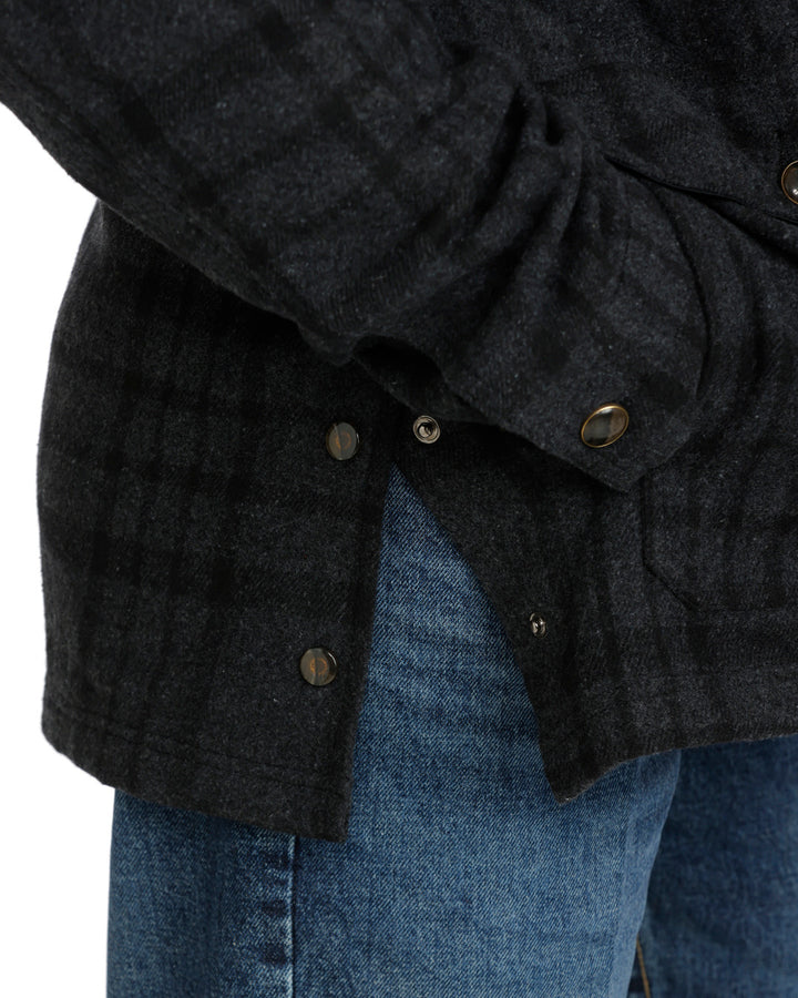Cinch Black Plaid Dress Coat
