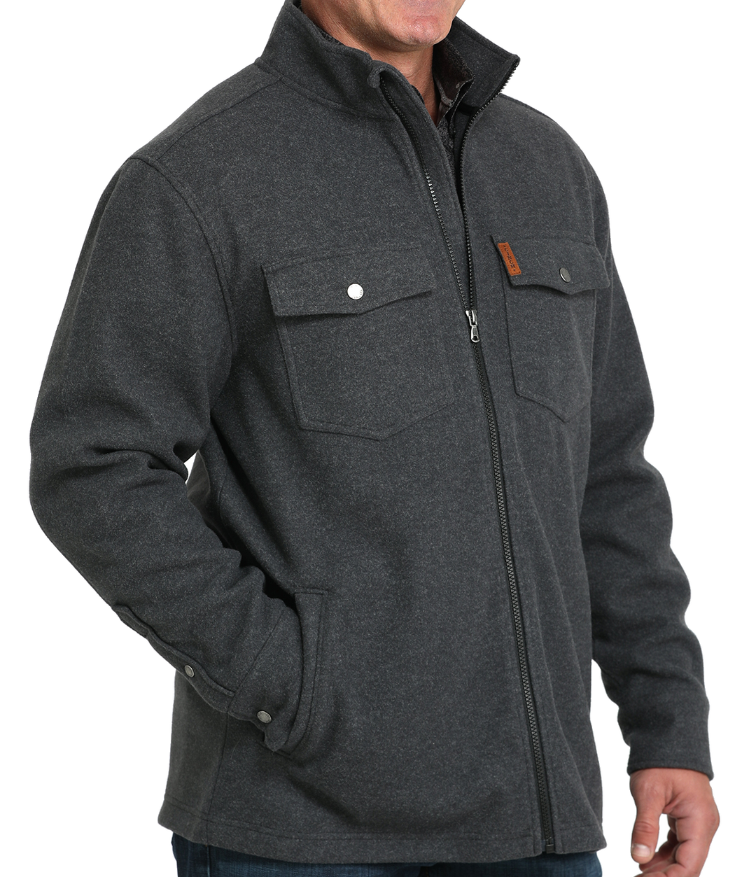 Men's Charcoal Shirt Jacket