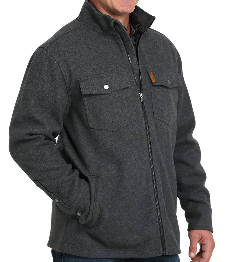 Men's Charcoal Shirt Jacket