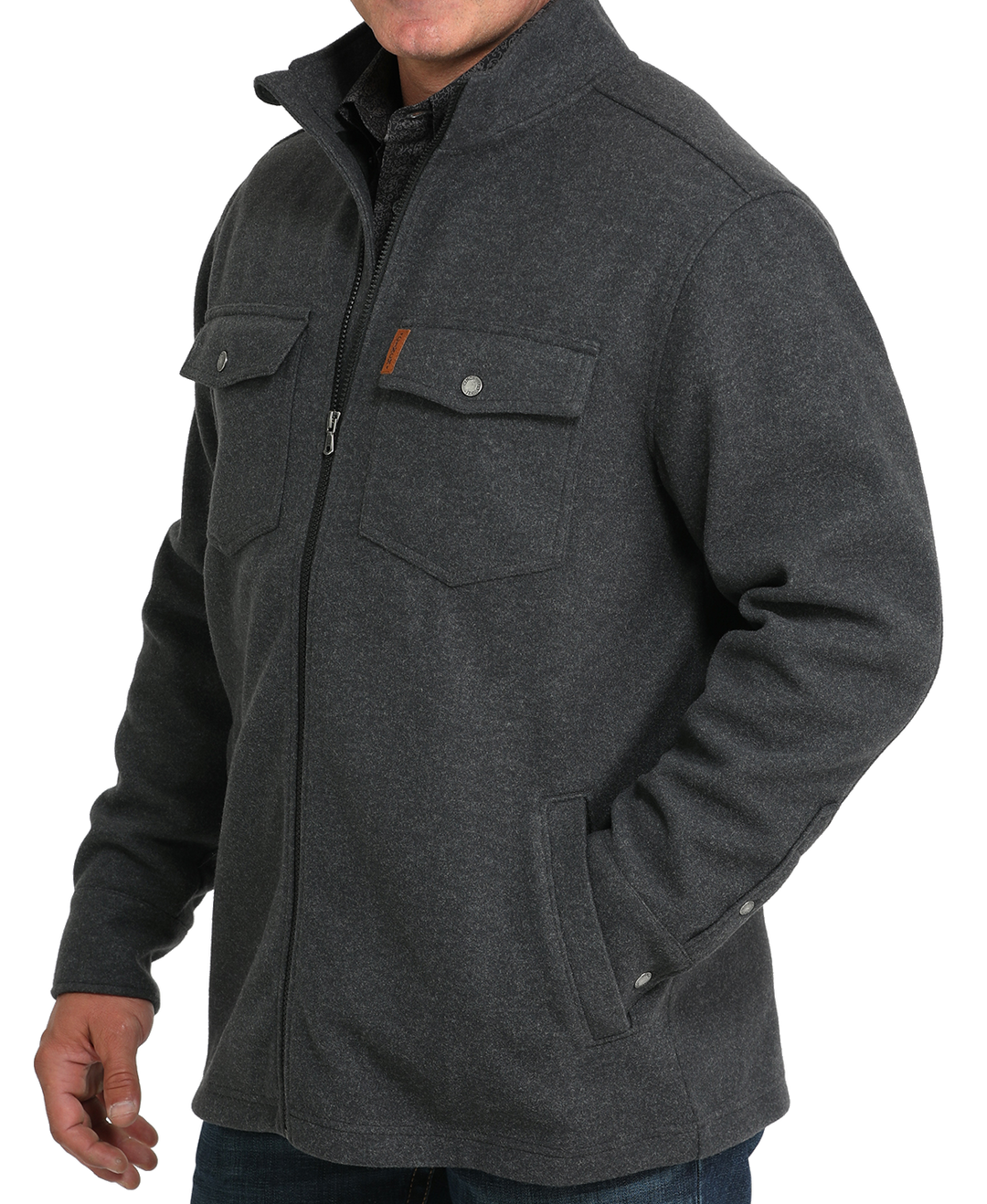 Men's Charcoal Shirt Jacket