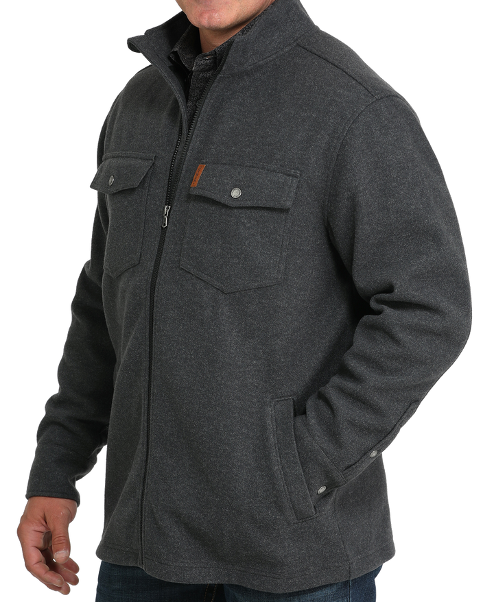 Men's Charcoal Shirt Jacket