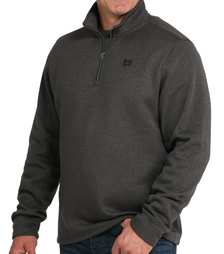 Men's 1/4 Zip Pullover - Charcoal