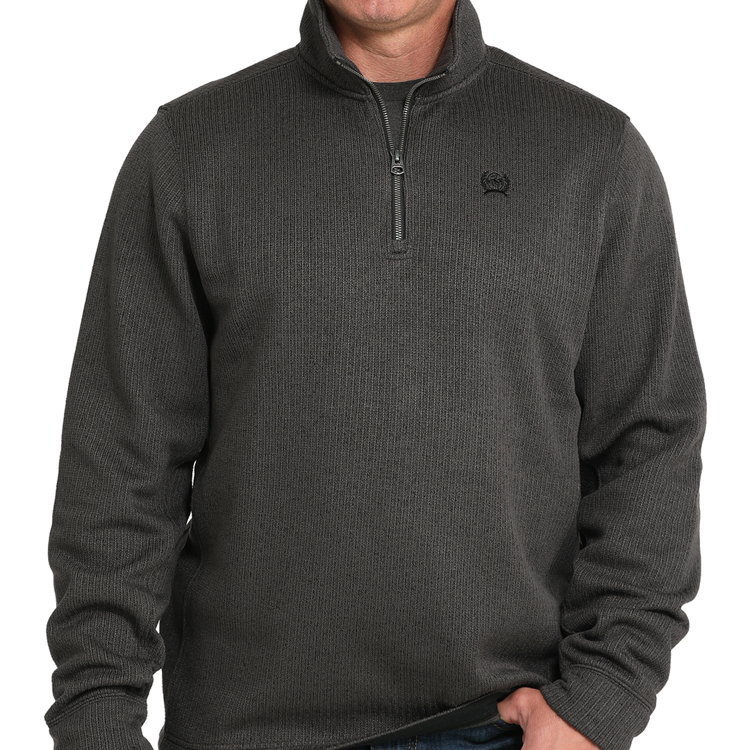 Men's 1/4 Zip Pullover - Charcoal