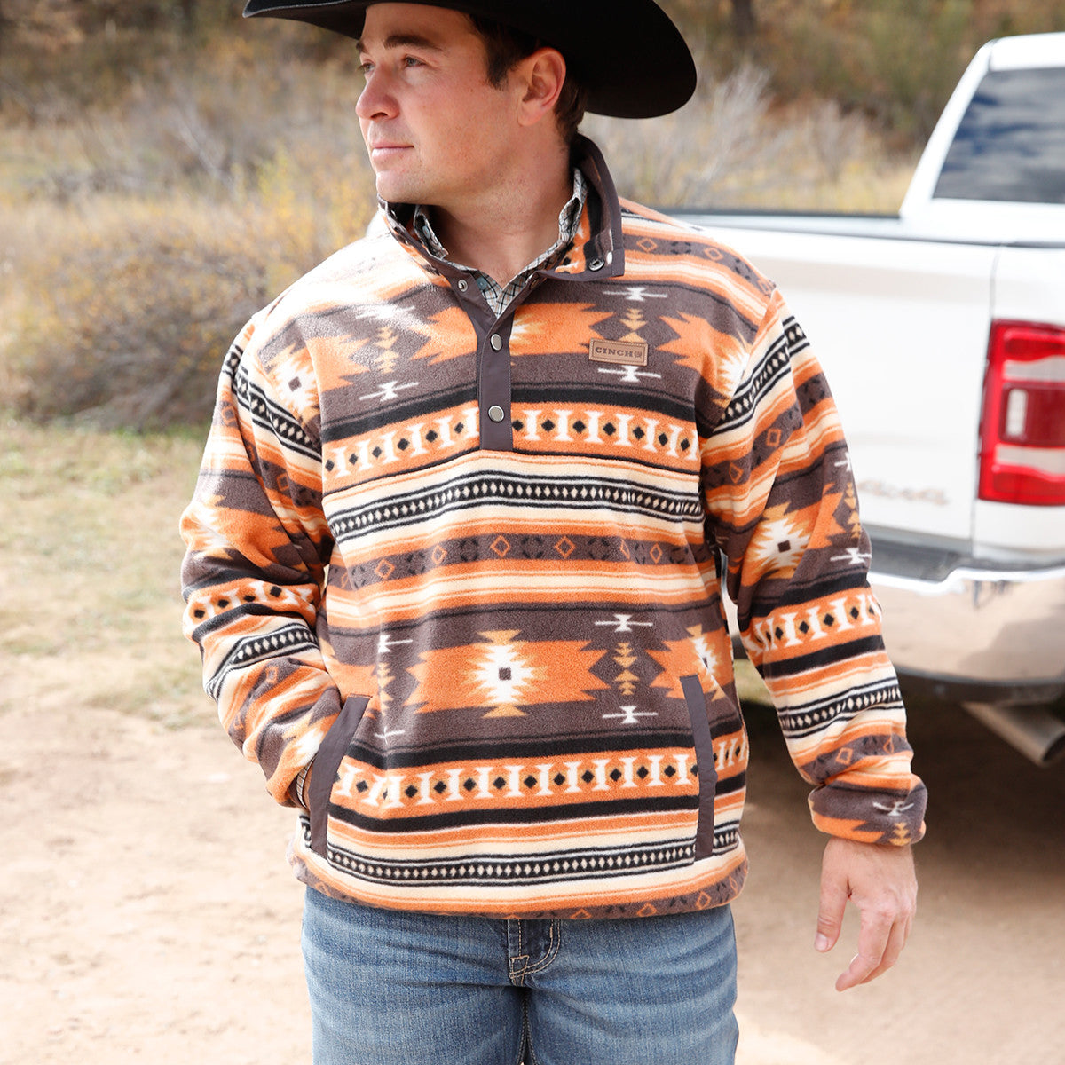 Cinch men's fleece pullover new arrivals