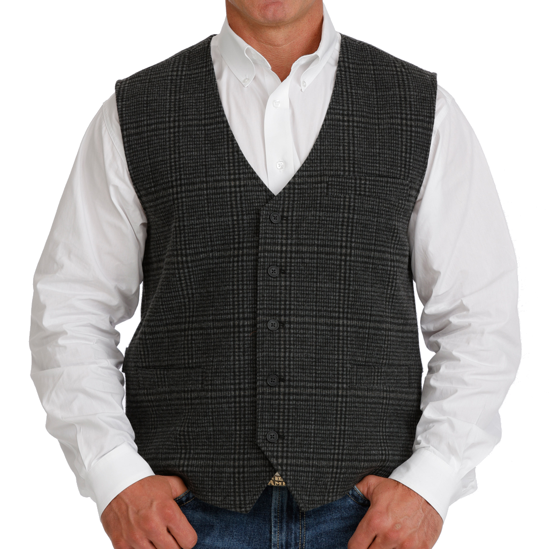 Cinch's Mens Plaid Vest