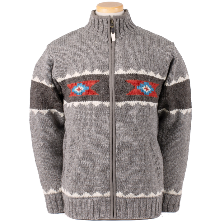 Navajo Wool Cowboy Sweater - Medium Natural