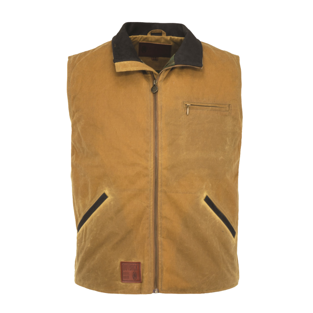 Oilskin Sawbuck Vest-Outback Trading Company #2143 – Custom Cowboy