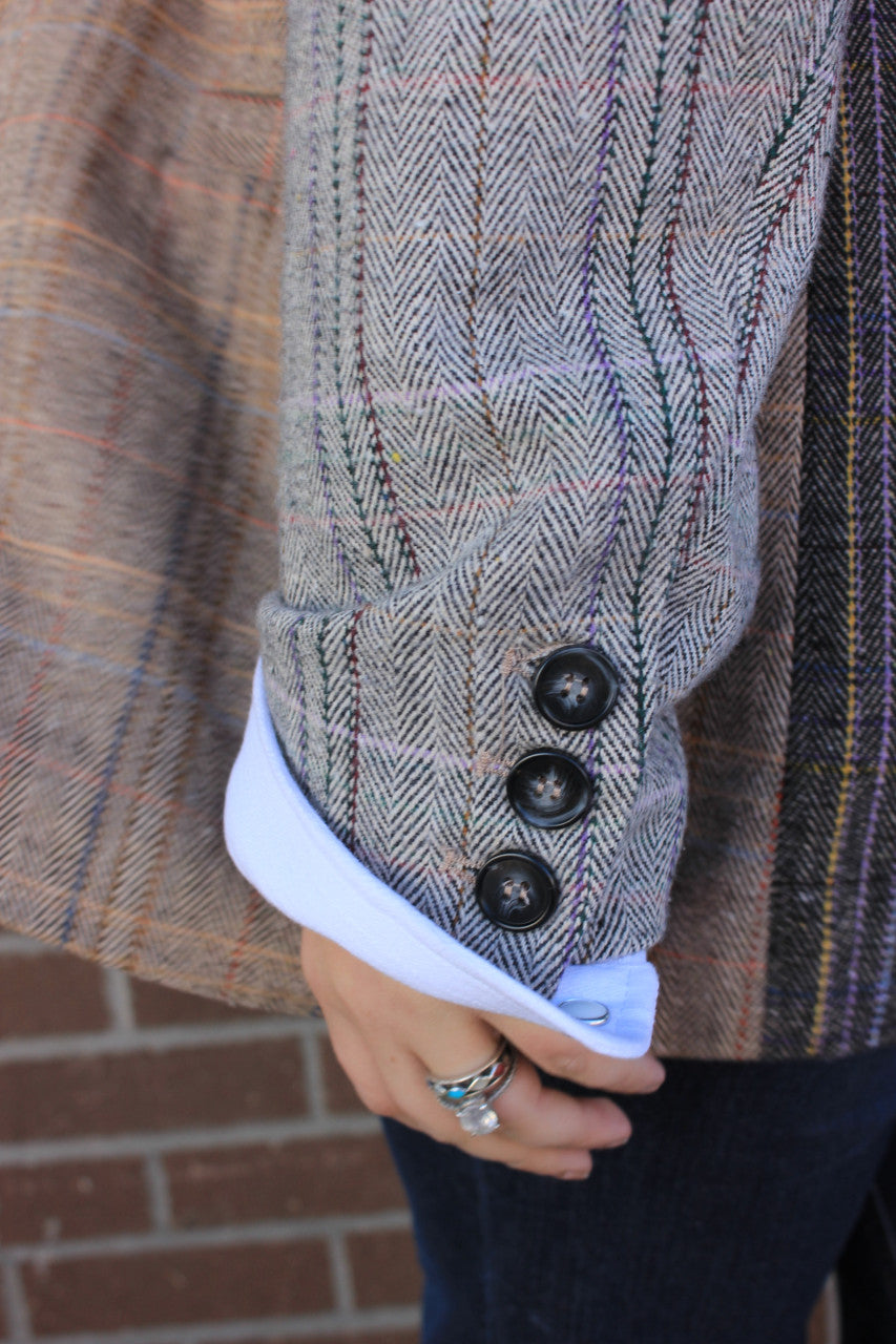 Herringbone Oversized Jacket