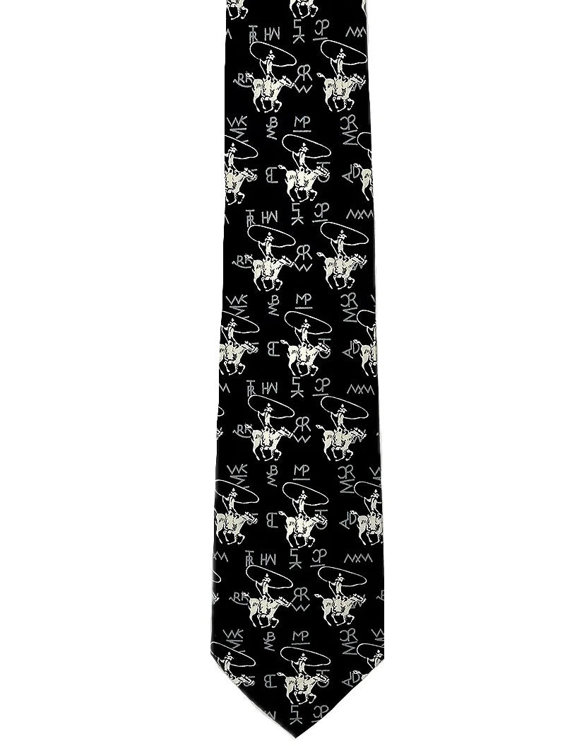 Black Roper & Brands Silk Tie