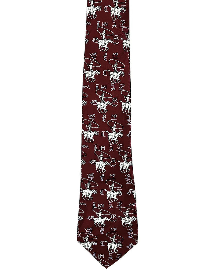 Burgundy Roper & Brands Silk Tie