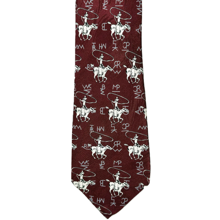 Burgundy Roper & Brands Silk Tie