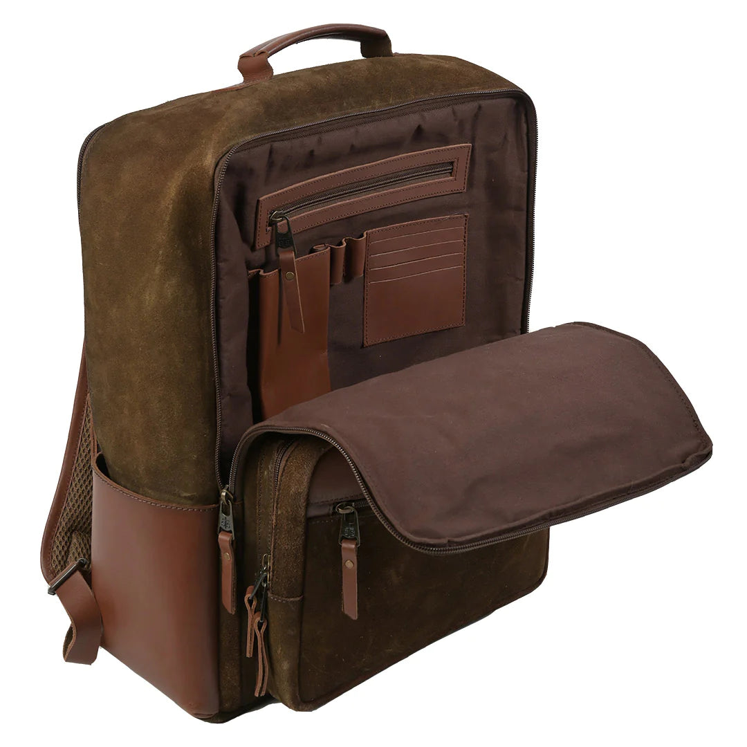 Leather Backpack with Conceal Carry Pouch