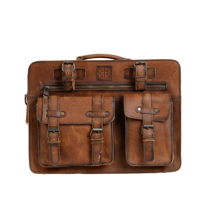 Leather Briefcase with Concealed Carry Pocket