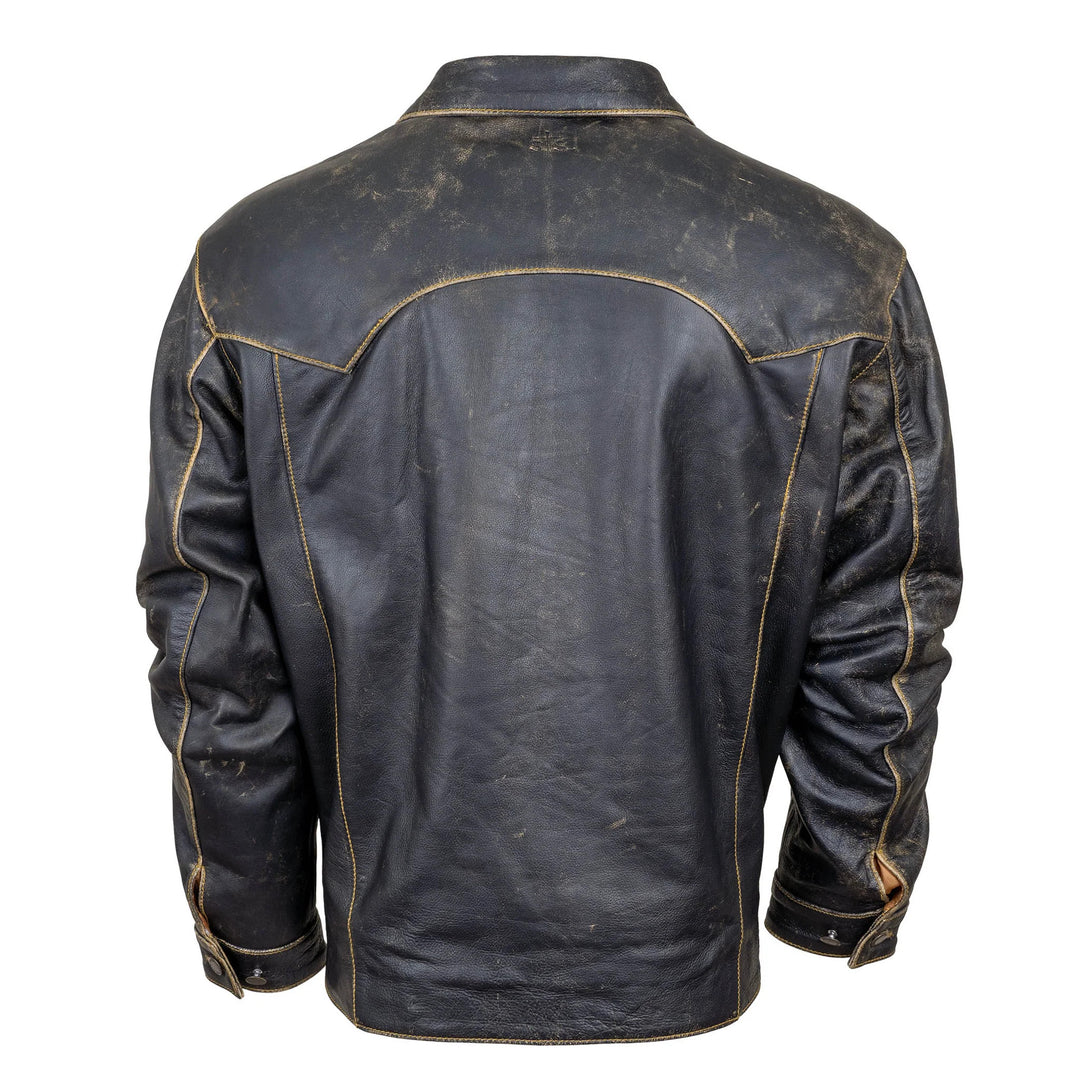 Men's Antique Black Leather Jacket