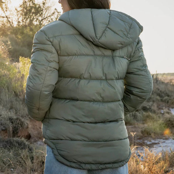 Sage Hooded Puffer Jacket