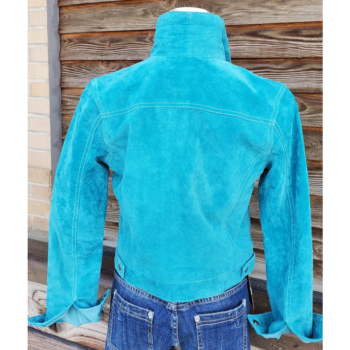 Ladies Suede Turquoise Jacket