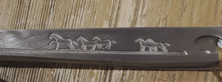 6 Piece Stainless Serving Set with Running Horses