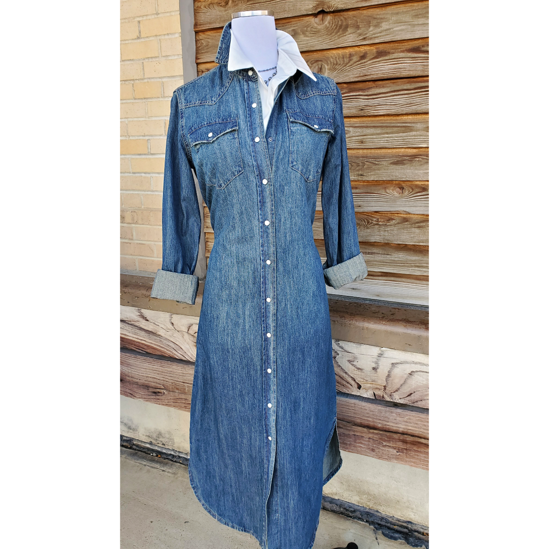 Western jean dress on sale