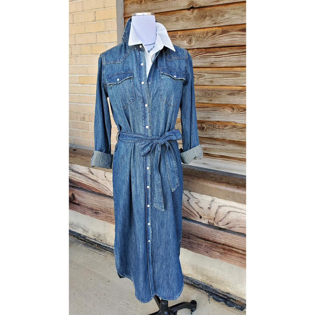 Women s Western Denim Dress Stetson Custom Cowboy Shop