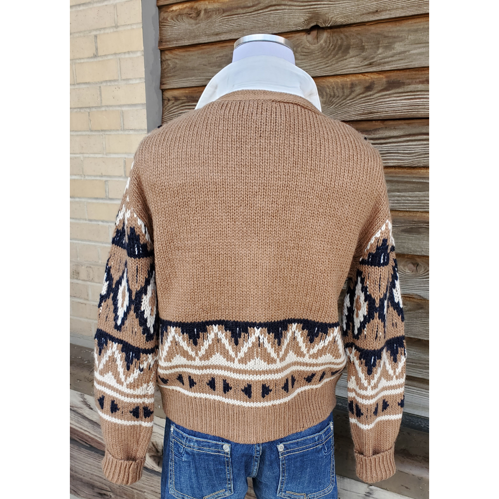 Aztec print 2025 cardigan sweater