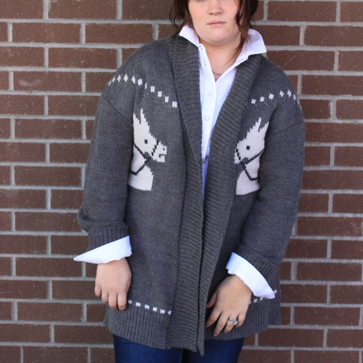Horse Head Cardigan Sweater