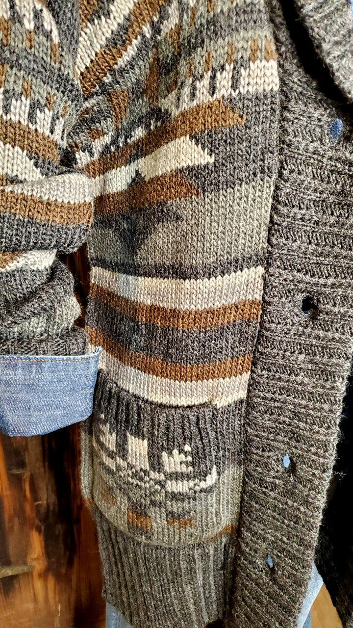 Stetson Aztec Print Belted Sweater – Custom Cowboy Shop