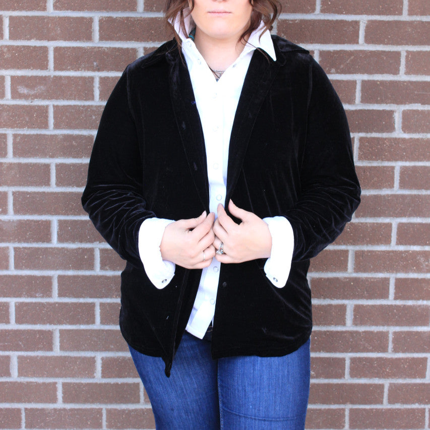 Velvet Shirt with Cutwork Back