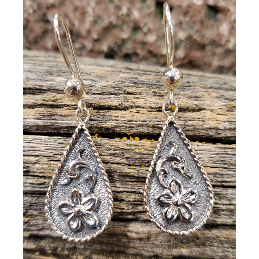 Florita Teardrop Sterling Silver Earrings