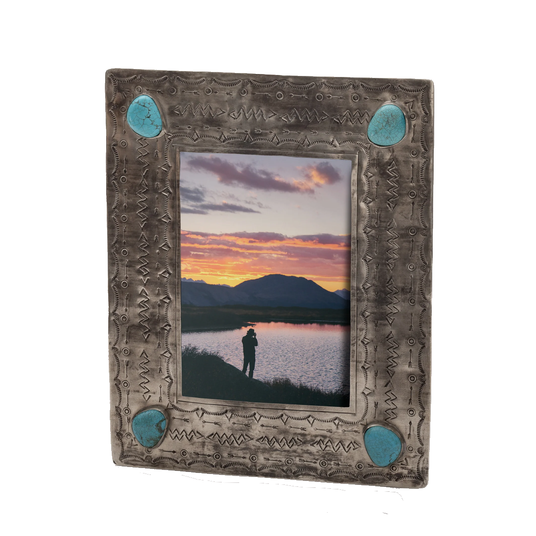 Silver & Turquoise 5x7 Picture Frame