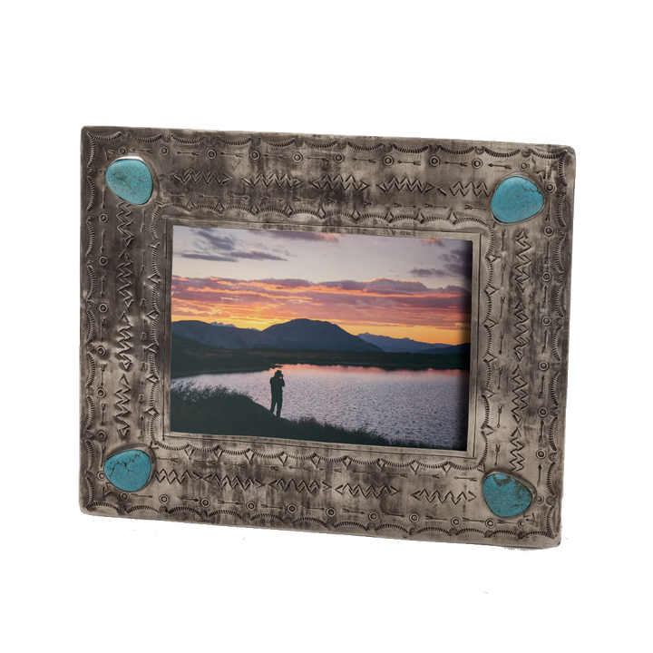 Silver & Turquoise 5x7 Picture Frame