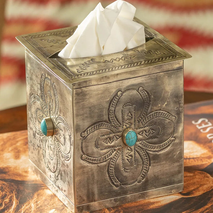 Stamped Tissue Box Cover