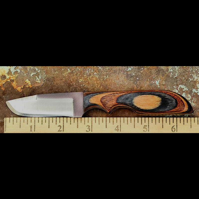 3" Blade Belt Knife with Buckskin Wood Handle