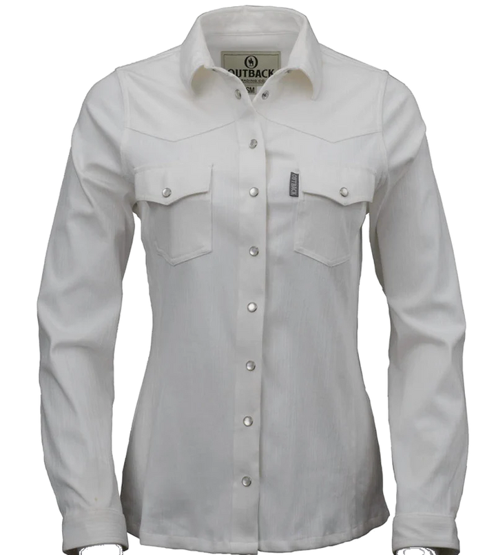 Women's White Snap Front Western Shirt