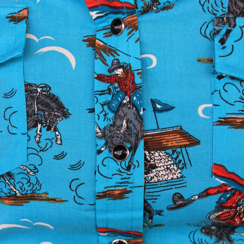 Women's Retro Rodeo Print Western Shirt