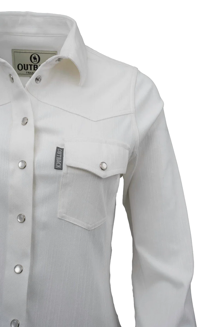 Women's White Snap Front Western Shirt