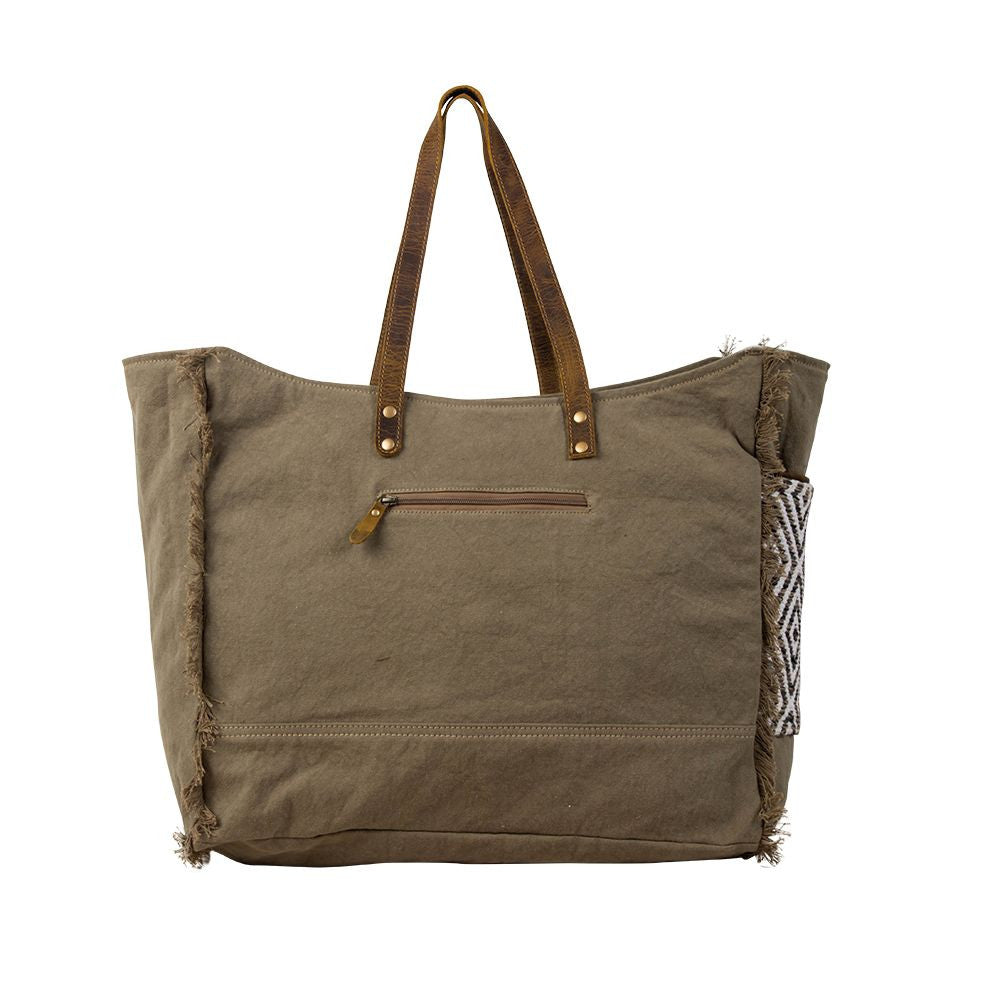 Canvas & Leather Weekender Bag