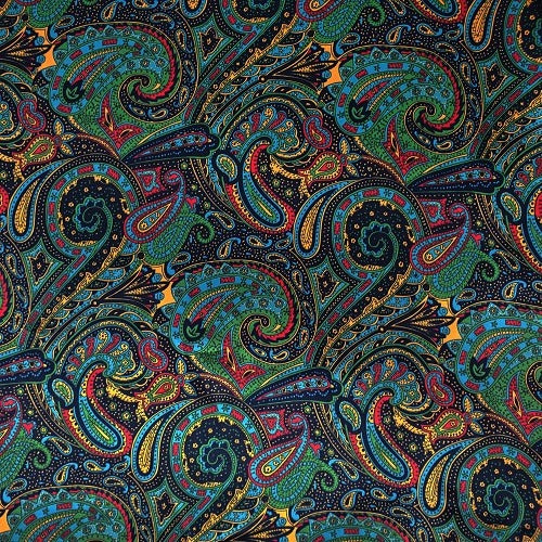 Tango Paisley Charmeuse Silk Scarf