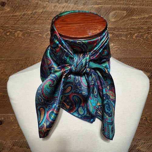 Tango Paisley Charmeuse Silk Scarf